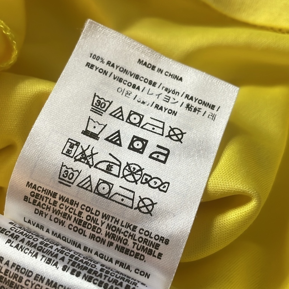 GUESS | Bright Yellow Mini Tank Top Dress | Size XS - Picture 11 of 12